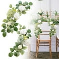 thumbnail image 1 of 2Pcs Artificial Wedding Arch Flowers Kit,Welcome Signs Decoration and Arch Flowers for Wedding,Aisle Flowers for Windows Ceremony Backdrop Decoration,Floral Swag Garland Floral Arrangement,B,20",16", 1 of 8