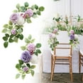 thumbnail image 1 of 2Pcs Artificial Wedding Flowers,Arch Flowers for Wedding Ceremony,Lifelike Silk Roses and Green Leaves for Party and Event Decor,Hanging Rustic Artificial Flower Swag for Wedding Party Wall Holiday,F, 1 of 8