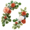 thumbnail image 1 of 2Pcs Artificial Wedding Flowers,Arch Flowers for Wedding Ceremony,Lifelike Silk Roses and Green Leaves for Party and Event Decor,Hanging Rustic Artificial Flower Swag for Wedding Party Wall Holiday,E, 1 of 9