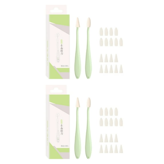 2Pcs Artist Blending Tool ABS Blending Stumps with 20 Replacement Sponge Tip For Portrait Detailing Highlighting Shading