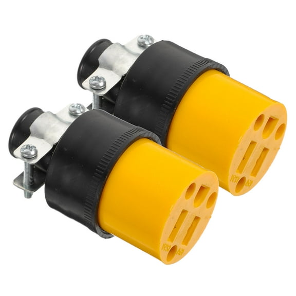 2Pcs Assorted Color American Style Extension Cord End for Charging Compatible with Standard Power Outlets
