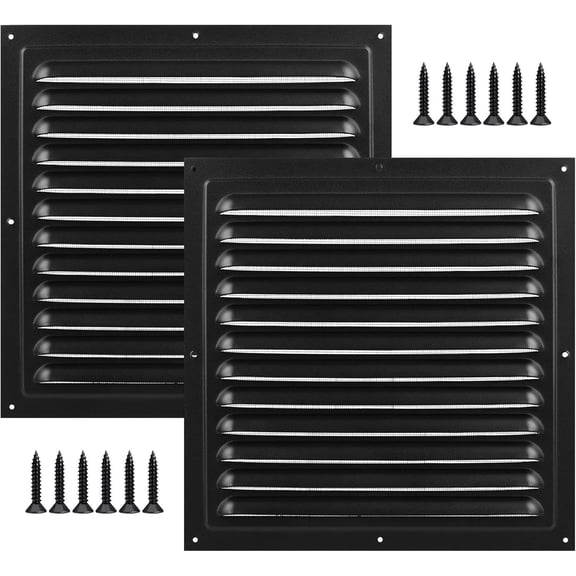 2Pcs Attic Vents Gable Vents for Shed Shed Vent Kit with Screen Mesh Square Vent