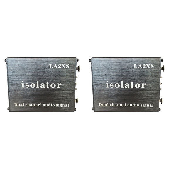 2Pcs Audio Isolator Noise Reduction Filter Eliminates Current Noise Dual-Channel 6.5 XLR Mixer Audio Isolator LA2XS