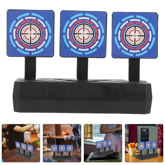 2Pcs Auto-Resetting Target Toy - Outdoor Shooting Game for Nerf Guns, BB Guns, or Archery - Durable ABS Plastic (Orange & White)