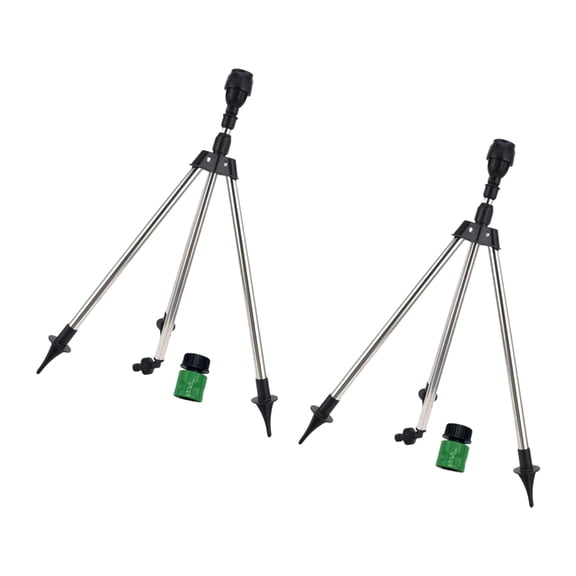 2Pcs Automatic Rotating Garden Sprinkler With Adjustable Sprinkler Pattern Metal Base For Watering Garden Irrigation