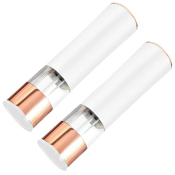 2Pcs Automatic Salt Pepper Grinder Electric Spice Mill Battery Powered Adjustable Coarseness Pepper Mill Kitchen -White