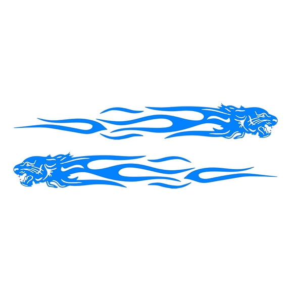 2Pcs Automobile Styling Decals 24cm Flame Sticker Decor Garage Wall Decals Car Styling Tools