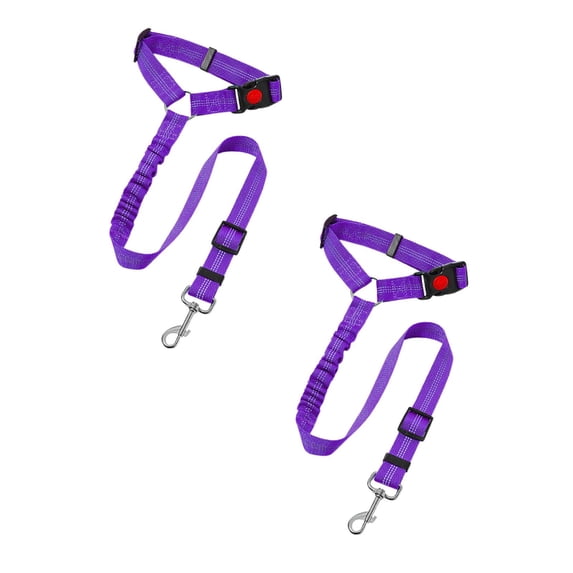 2Pcs Avernio Dog Seat Belt Fuzzygo Adjustable Dog Car Safety Seat Belt & Leash Fuzzy Go Dog Seat Belt Harness for Car 2 In 1 Pet Car Leash Headrest Restraint Dog Safety Tether Fixing Clip Happy 2026!