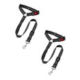 thumbnail image 1 of 2Pcs Avernio Dog Seat Belt Fuzzygo Adjustable Dog Car Safety Seat Belt & Leash Fuzzy Go Dog Seat Belt Harness for Car 2 In 1 Pet Car Leash Headrest Restraint Dog Safety Tether Fixing Clip Happy 2026!, 1 of 4