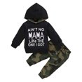 thumbnail image 1 of 2Pcs Baby Boy Infant MAMA Clothes Hooded Tops Hoodie Sweatshirt Camo Pants Outfits Set, 1 of 9