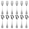 thumbnail image 1 of 12Pcs Stainless Steel Toddler Silverware Set Comfortable Grip Kid Utensil Set Ergonomic Children Silverware Set for Party, 1 of 9