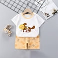 thumbnail image 1 of Tbopshirt 2Pcs Baby Girls Outfit Toddler Kids Baby Boys Girls Fashion Cute Short SleevePrint Casual Suit, 1 of 3