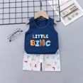 thumbnail image 1 of 2Pcs Baby Girls Outfit Clearance Toddler Kids Baby Boys Girls Fashion Cute Sleeveless Vest ShortsPrint Casual Suit, 1 of 4
