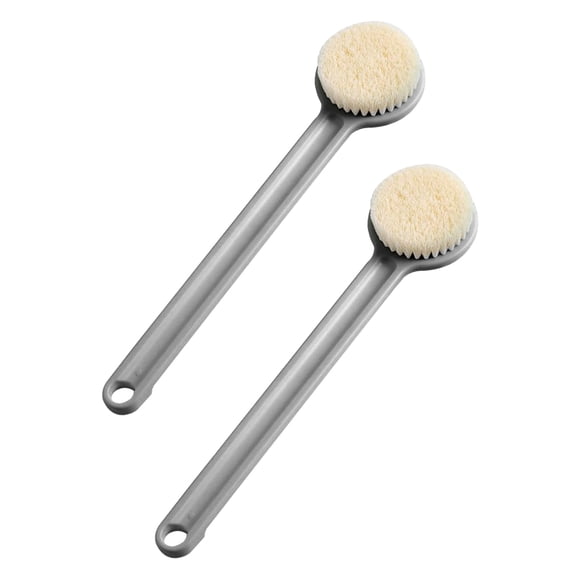 2Pcs Back Scrubber For Shower, Body Brush，Brush For Exfoliating Improve Skin - grey