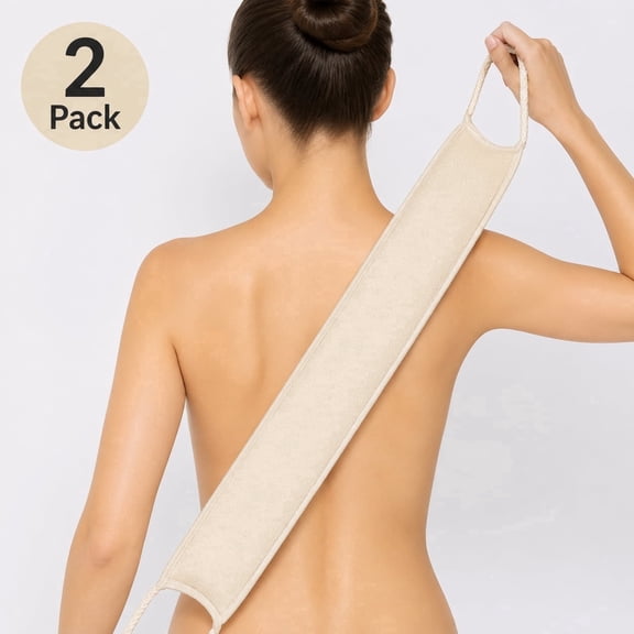 2Pcs Back Scrubber for Shower, Back Loofah Bath Scrubber Extra Long,Deep Clean & Invigorate Your Skin