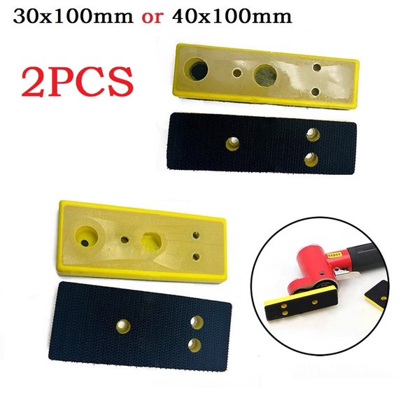 2Pcs Backing Pad Rectangular Polishing Chamfering Hook And Loop Sander 30X100Mm For Grinding Polishing Metal Wood 40X100Mm 2Pcs Smile Home