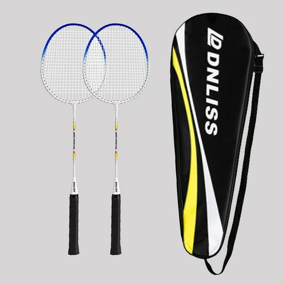 2Pcs Badminton Racket Badminton Equipment Durable Professional 2 Player Set Badminton Racquet for Adults and Teenagers Playing Lawn Practice with Bag