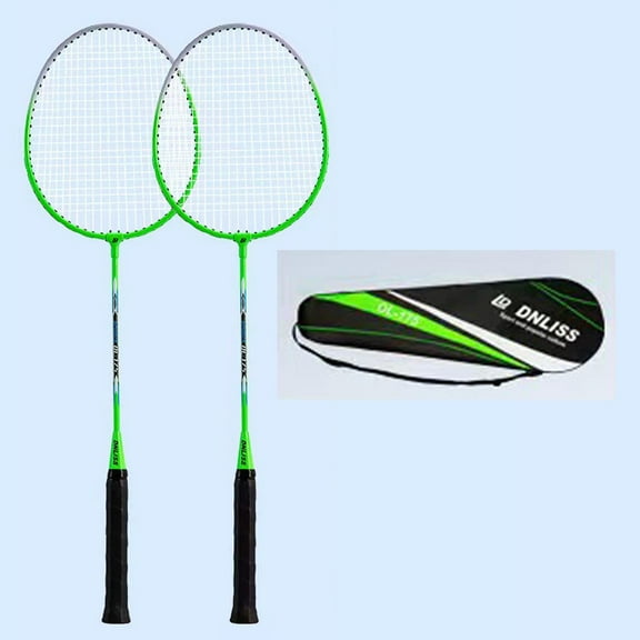 2Pcs Badminton Racket Set Lightweight Professional Durable Badminton Equipment for Adults and Teenagers Playing Backyard Game with Storage Bag