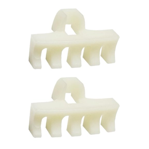 2Pcs Badminton Stringing Load Spreader PVC High Pounds Protector With 10X6mm Slot For Racket Frame Support(White)