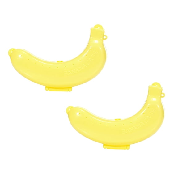 2Pcs Banana Cute Banana Protector Storage Banana Protector Storage Covers For Fruits Freshness Kitchen Fruit Container For Outdoor Travel Food Storage Practical Home Decor