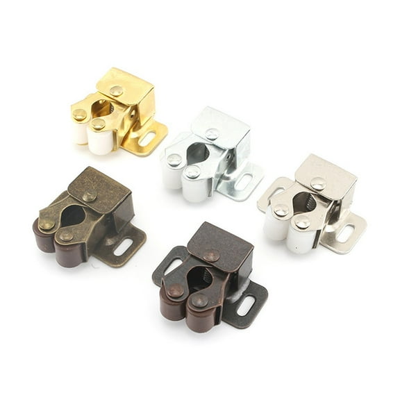 2Pcs Bantam Door Clips Wardrobe Cabinet Door Touch Beads Card Type Magnetic Cabinet Latches for Drawers and Cabinets Green Ancient