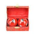 thumbnail image 1 of 2-Piece Baoding Health Balls Set - Hand Exercise Massage Balls for Stress Relief and Finger Strength Training, with Brocade Gift Box for Men and Women, 1 of 8