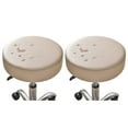 thumbnail image 1 of 2Pcs Bar Stool Cover Waterproof Round Seat Cushion Cover Stretch Barstool Slipcovers PU Leather Bar Chair Covers with Non Slip Bottom for Bar, Kitchen, Dining Room, 1 of 4