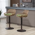 thumbnail image 1 of 2Pcs Bar Stool Set With Metal Frame Footrest Adjustable Height 35.04" To 42.9" Bar Stools Counter Chairs For Kitchen Dining Room, 1 of 8