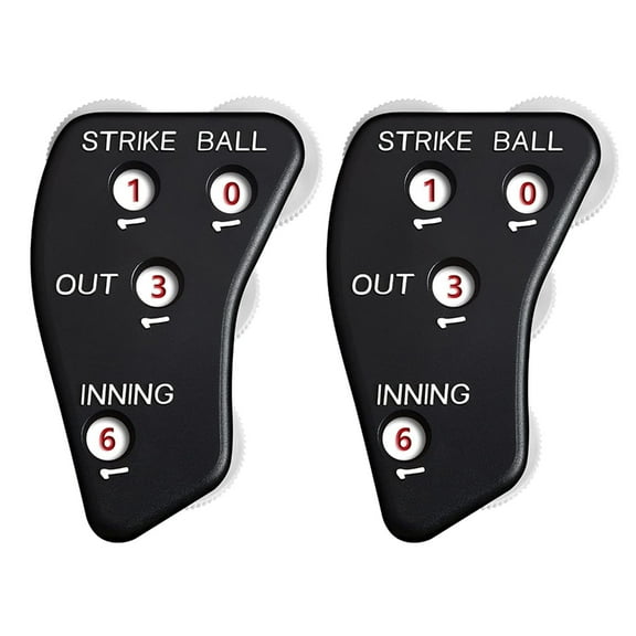 2Pcs Baseball Umpire , 4 Wheels Baseball Indicator Umpire Not Easy to Slide Baseball Counter for Softball