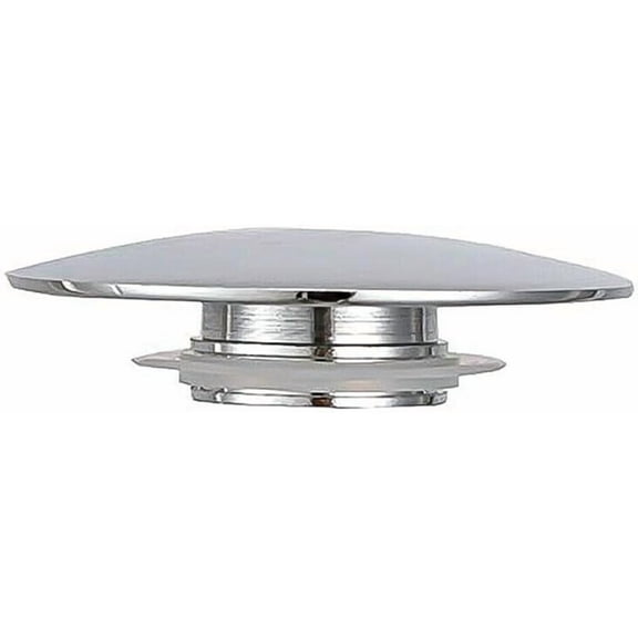 2Pcs Basin Plug, 66mm Diameter Sink Drain Plug Stopper Click Clack Push Button Chrome Finish Basin Waste Plug Sink Waste Plug for Washbasin Kitchen Bathroom, As Picture Show