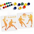 thumbnail image 1 of 2Pcs Basketball Painting Stencil Drawing Template on DIY Cards Making Album Wall Decoration 11.8x11.8inch, 1 of 7