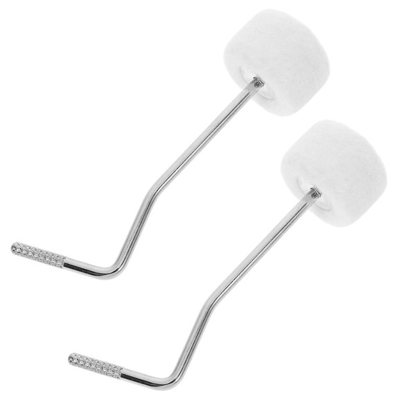 ADDHAT Metal Drum Pedal Beaters Set, 2 Pieces Mallets for Drum Pedals, Drum Practice Accessories for Musicians