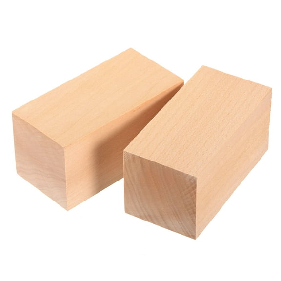 2Pcs Basswood Carving Block, 6"x2"x2" Square Wooden Dowels Blocks for DIY, Arts Decoration