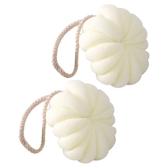 2Pcs Bath Bubble Ball Sponges Body Shower Lather Exfoliate Soft Scrubber
