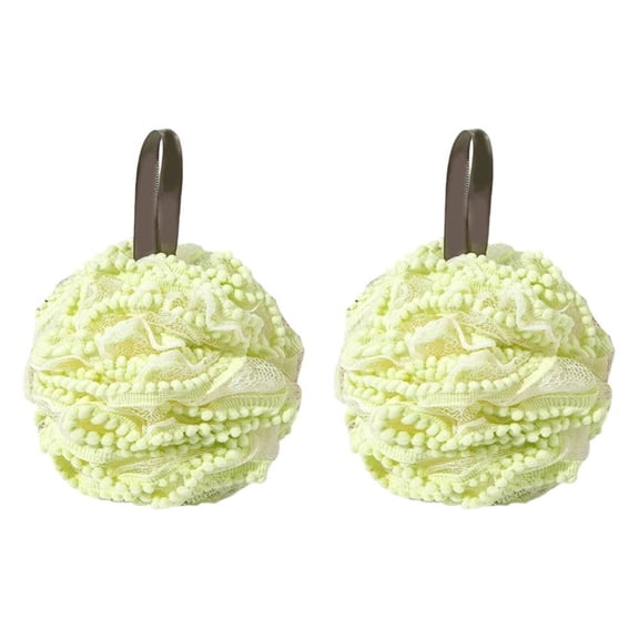 2Pcs Bathing Flower Foaming Sponge Bubble Wisp for Body Soft Shower Mesh Ball