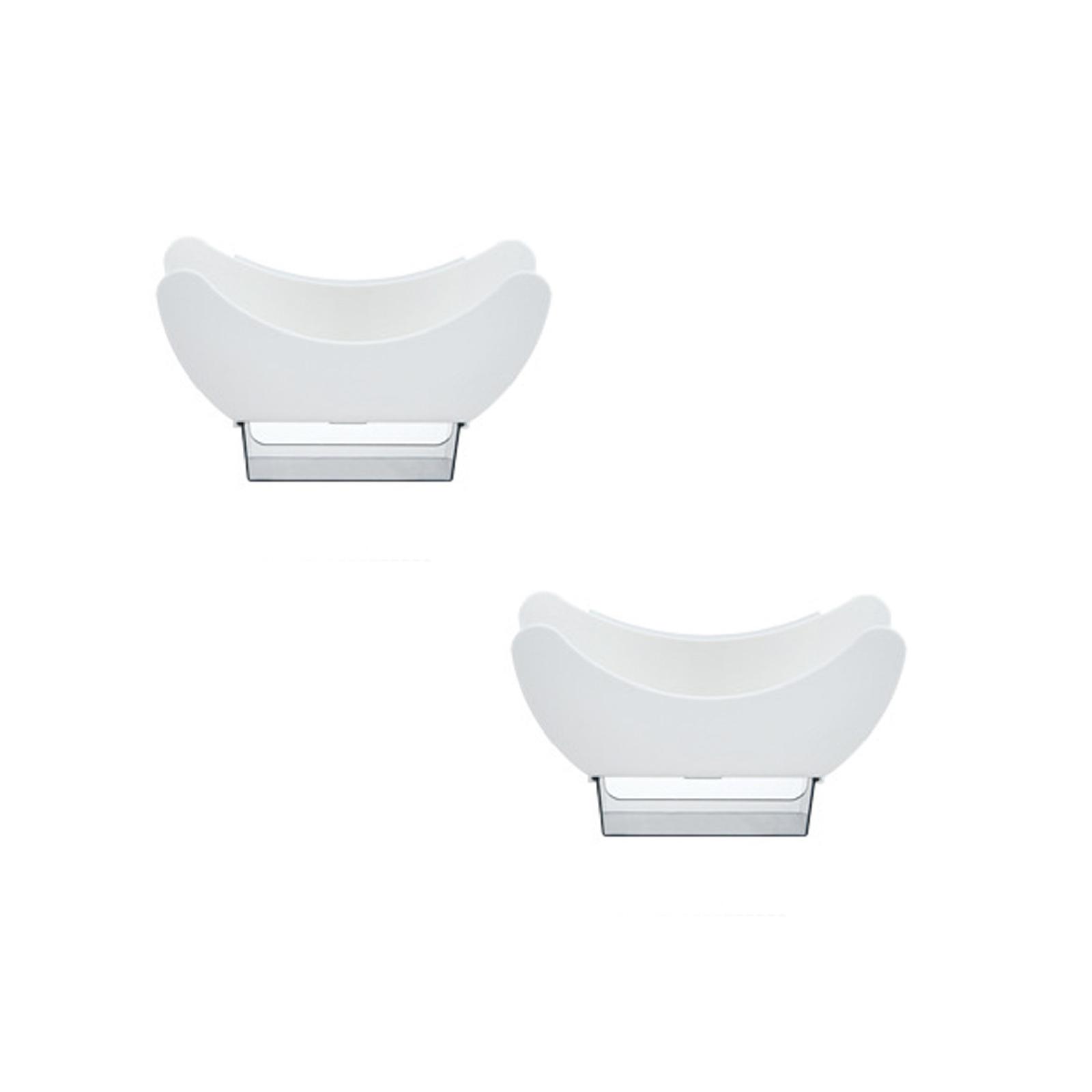 2Pcs Bathroom Shelf Adhesive Kitchen Wave Pan Pot Cover Lid Rack