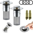 thumbnail image 1 of Lydiaunistar 2Pcs Bathroom Sink Stopper Hair Catcher Sink Drain Filter with Removable Stainless Steel Filter Basket for US Bathroom Sink Stopper Replacement Sink Drain Strainer, 1 of 9