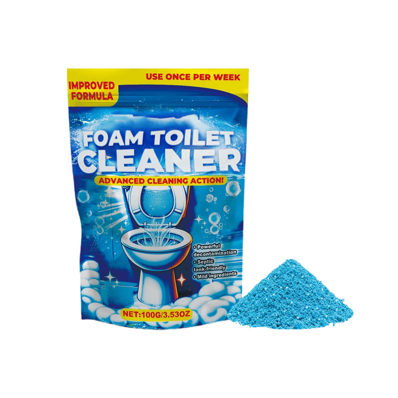 2Pcs Bathroom Toilet Cleaner Wash Toilet Deodorizing Powerful Foaming ...