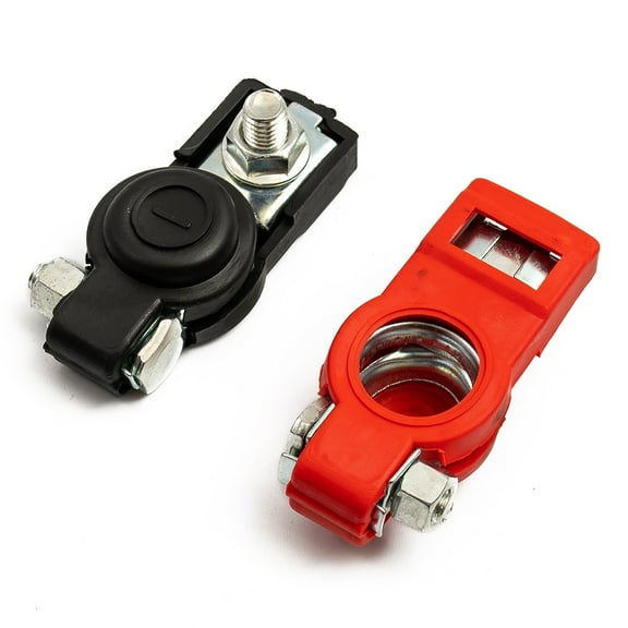 2Pcs Battery Terminal Cable Clamp Car Negative + Positive Top-Post Clips for Toyota for SAE and DIN Batteries