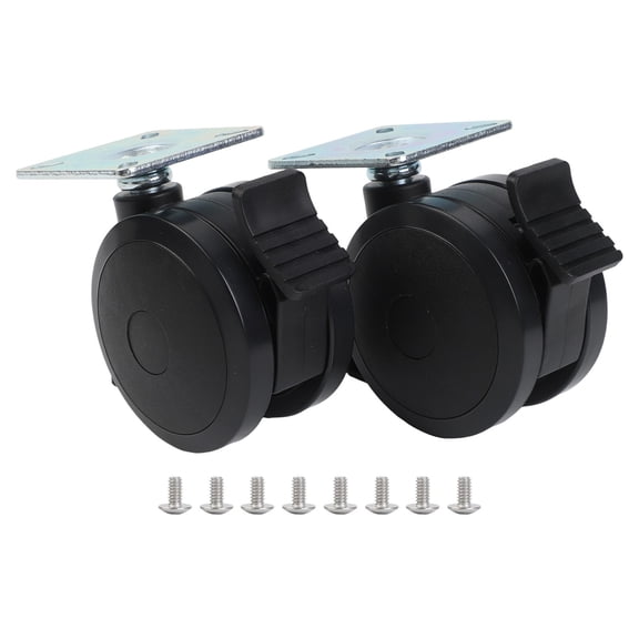 2Pcs Bbq 69827 69828 Replacement Wheel Set For Weber For Spirit 200/300 Grills 4651240551 Locking Roller With Plate And Screws