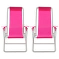 2Pcs Beach Lounge Chairs Photo Props Kids Plaything Mini House