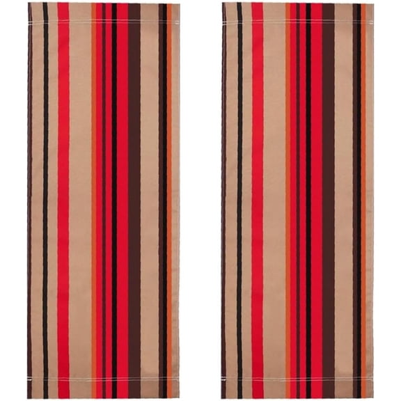 2Pcs Beach Sling Chair Replacement Canvas 114X43cm Outdoor Chairs Cloth Replacements Red and Yellow Stripes Reclining Patio Folding Chair Fabric for Sunbathing Garden Courtyard Relaxation