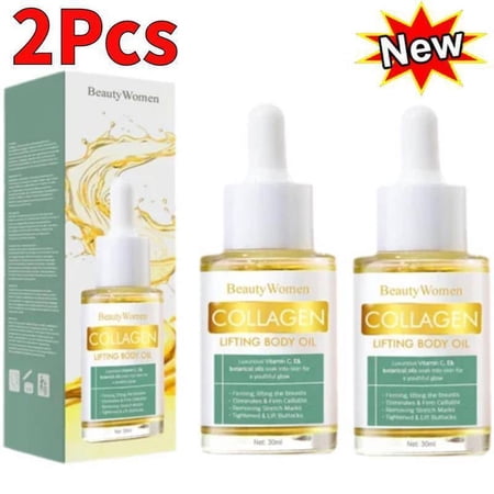 2Pcs Beauty Women Collagen Lifting Body Oil - 30ml