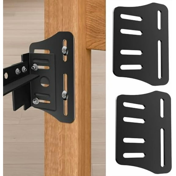 2Pcs Bed Frame Brackets Adapter, Queen Bed, Headboard Attachment, Black | Home Decor