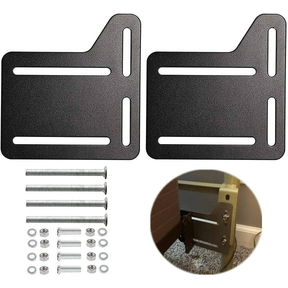 2Pcs Bed Frame Conversion Kit,Bed Frame Adapter Bracket,Heavy Duty Bed Modification Plate, Headboard Brackets for Metal Bed Frame, Headboard Attachment with Hardware Full to Queen