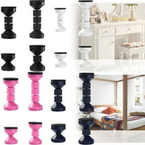 2Pcs Bedside Stopper Black Small 2Pcs Headboard Stoppers Adjustable Threaded Bed Frame Anti Shake Tool Bed Wall Stopper Rocking Headboard Pad for Bed Cabinet Chair Sofa Furniture