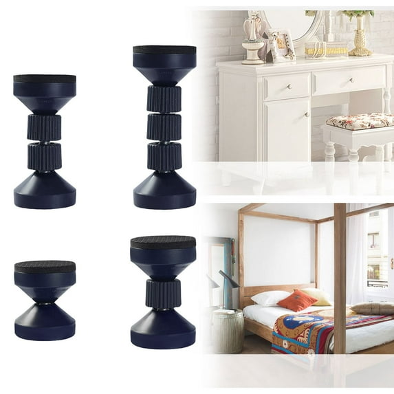 2Pcs Bedside Stopper Blue Large 2Pcs Headboard Stoppers Adjustable Threaded Bed Frame Anti Shake Tool Bed Wall Stopper Rocking Headboard Pad for Bed Cabinet Chair Sofa Furniture