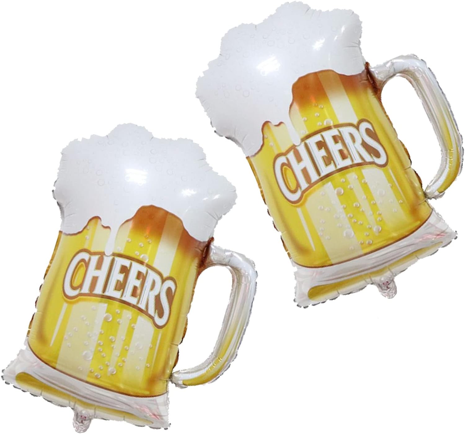 2Pcs Beer Cup Balloons Cheers Foil Balloons for Birthday Party
