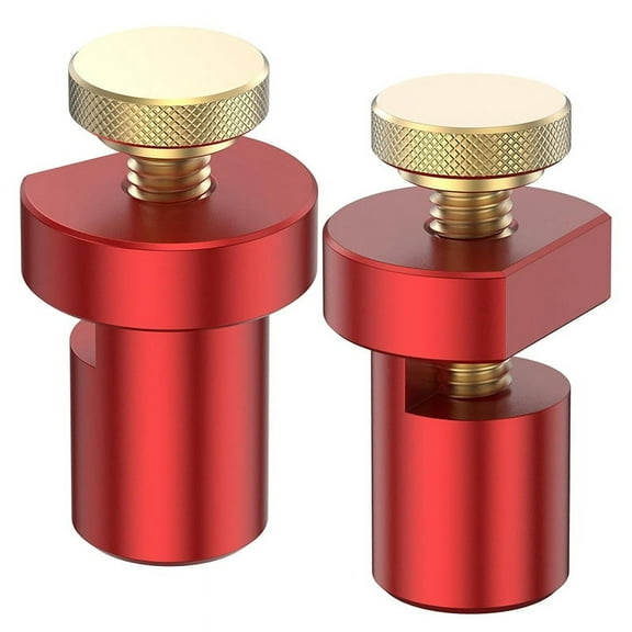 2Pcs Bench Dogs Clamp Set,3/4In(19mm) Aluminum Alloy Workbench Hole Stop,Woodworking Table Stop Carpenter Bench Clamp A,1 set x dog hole clamp,Red