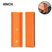 Magnetic Soft Jaw Pads For Bench Vice - 4 Inch/100mm, Non-Marking, Orange TPU, Protects Delicate Surfaces